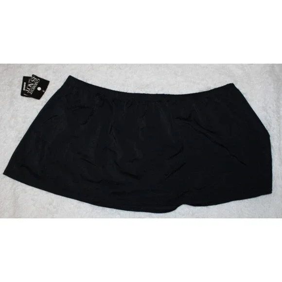 NWT Avenue Swim Skort Skirt Shorts Swim Bottoms Black Women's Plus Size 26W - Picture 7 of 13